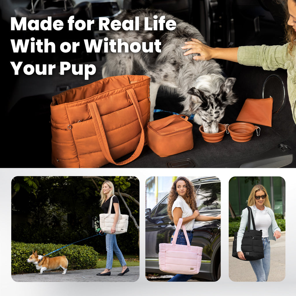 Rubyloo Puffer Dog Travel Bag for Dog Moms