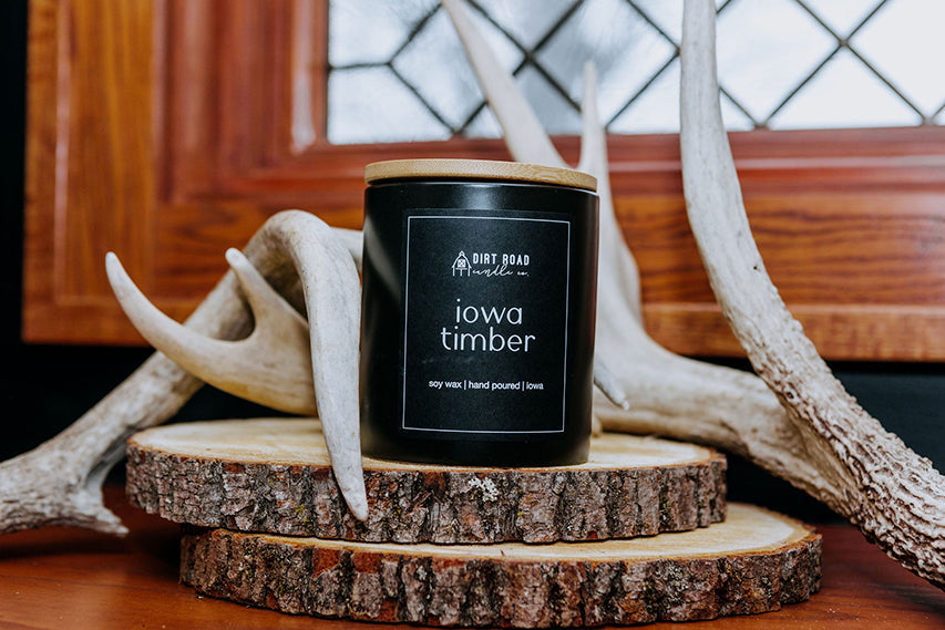 Dirt Road Candle Co. Iowa Timber Candle