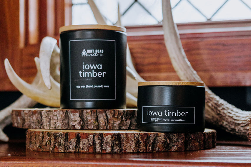 Dirt Road Candle Co. Iowa Timber Candle
