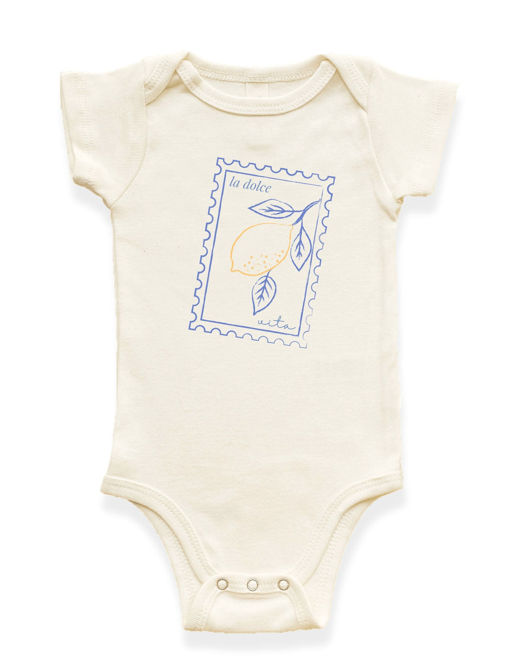 La Dolce Vita Stamp Organic Cotton Baby Bodysuit
