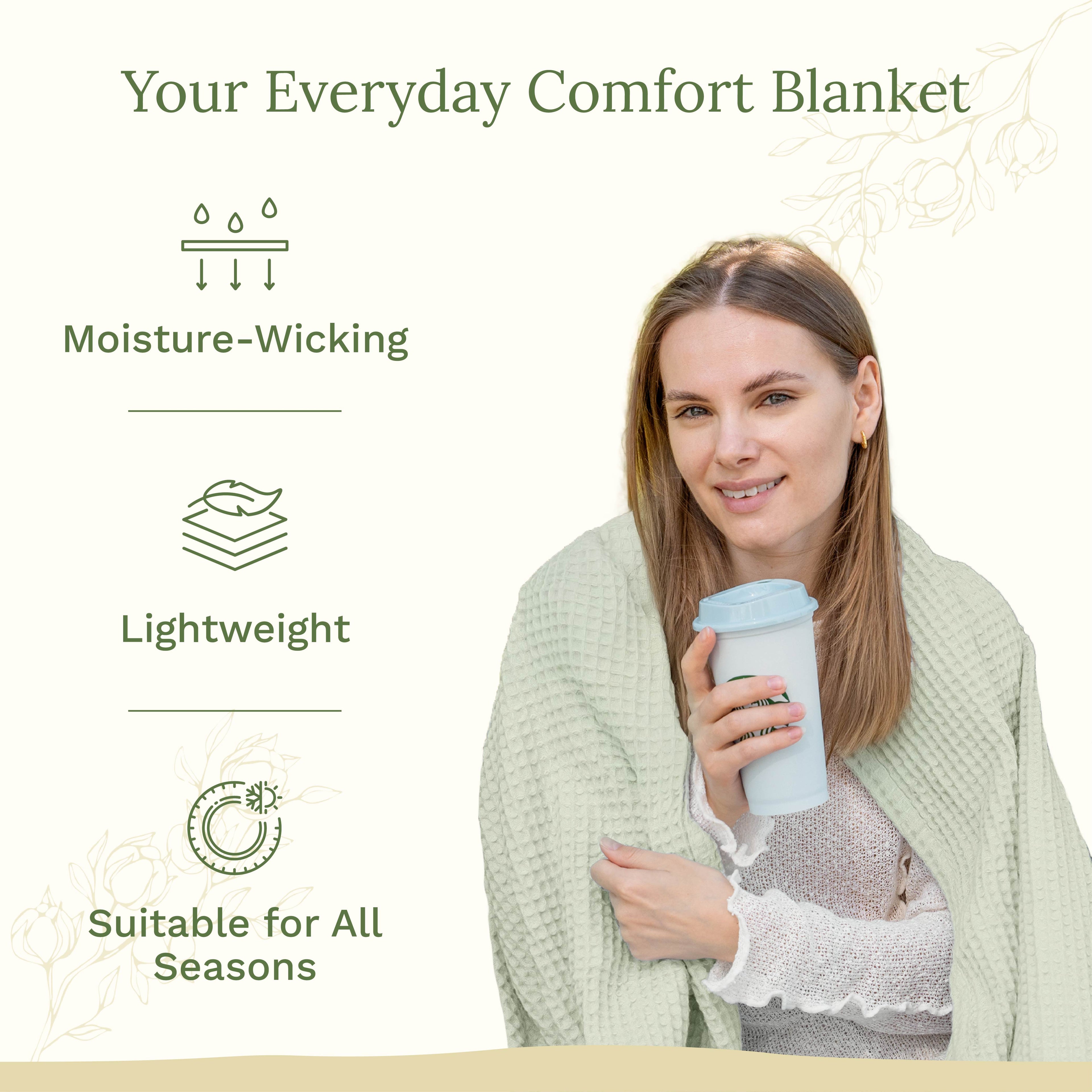 Organic Cotton Mart Waffle Weave Blanket