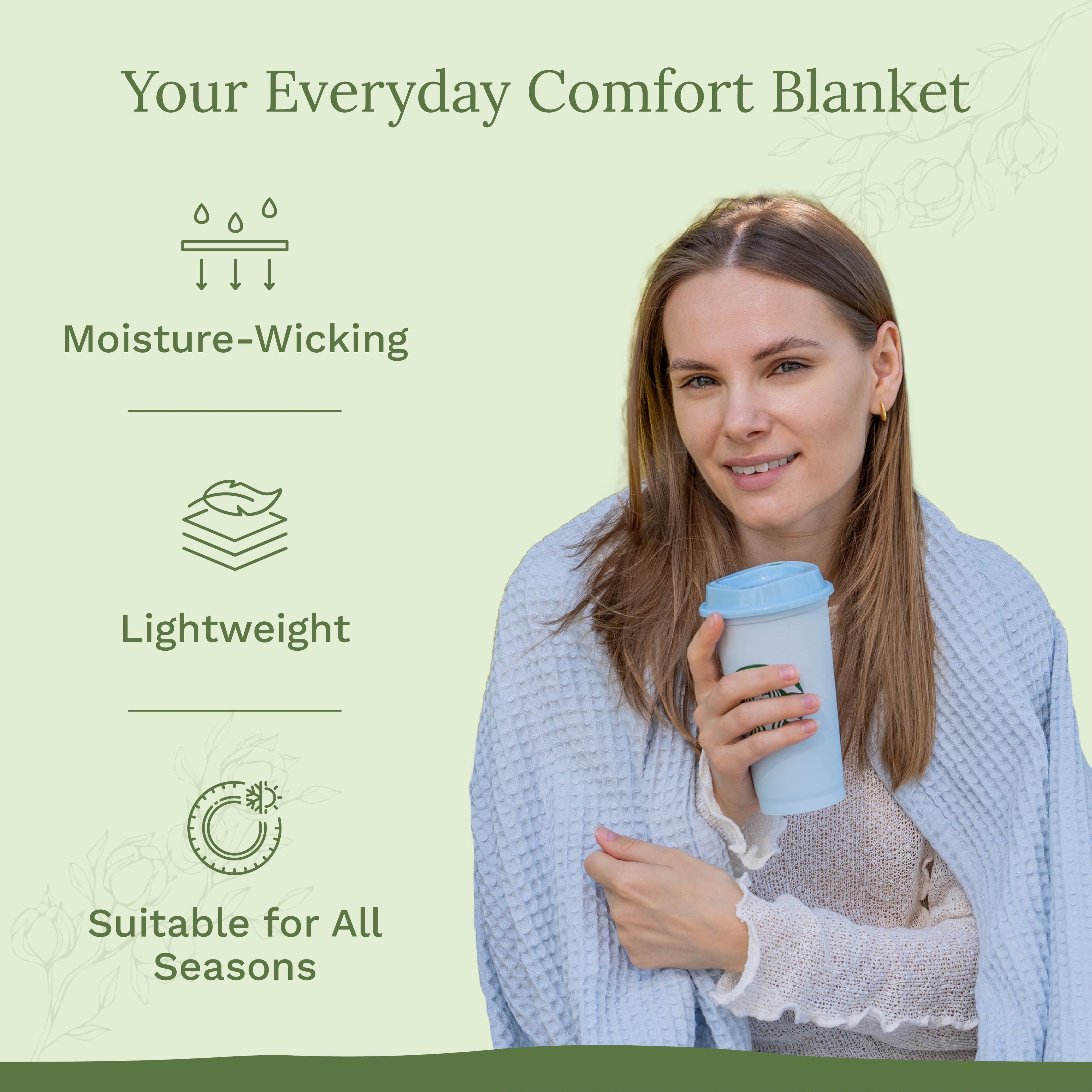 Organic Cotton Mart Waffle Weave Blanket
