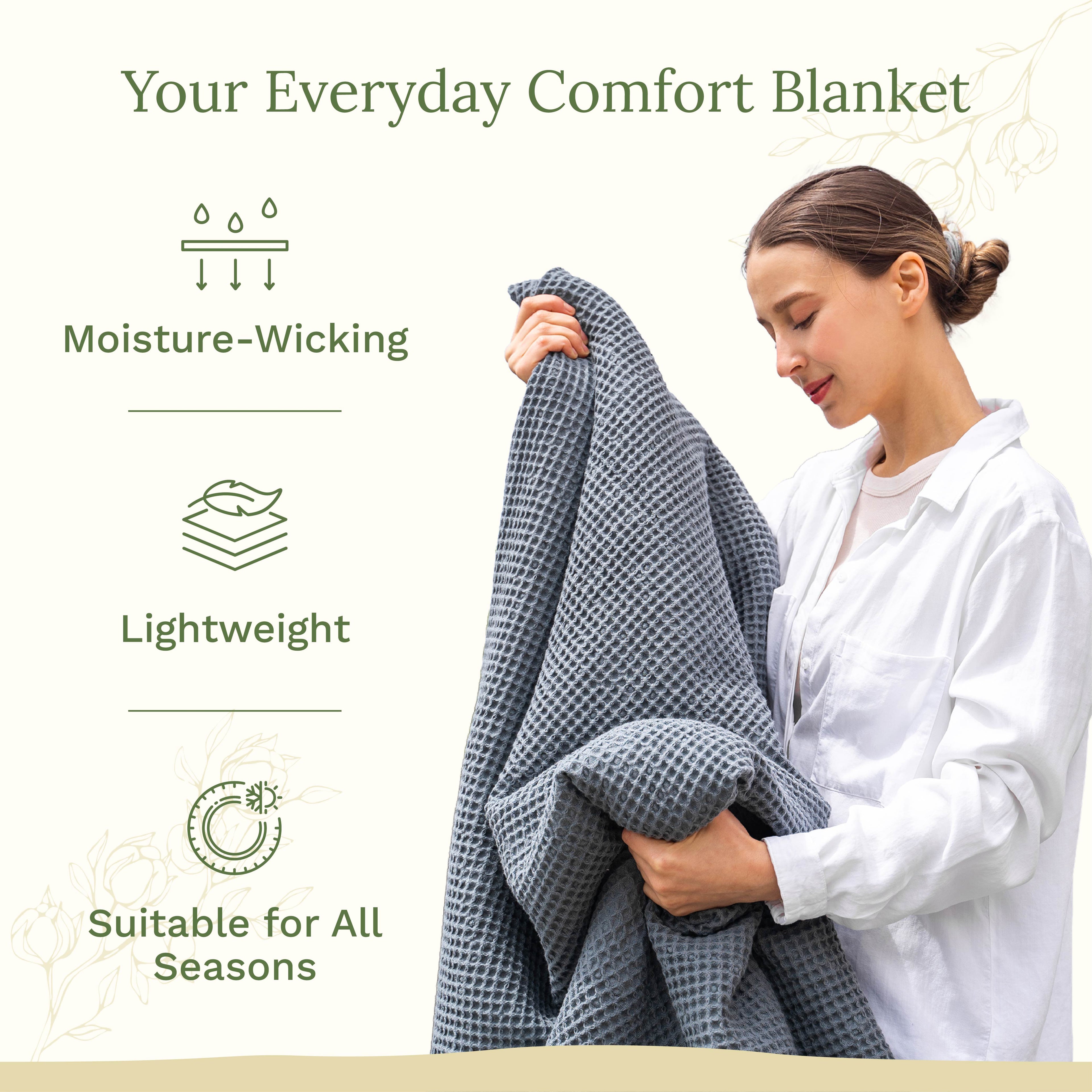 Organic Cotton Mart Waffle Weave Blanket
