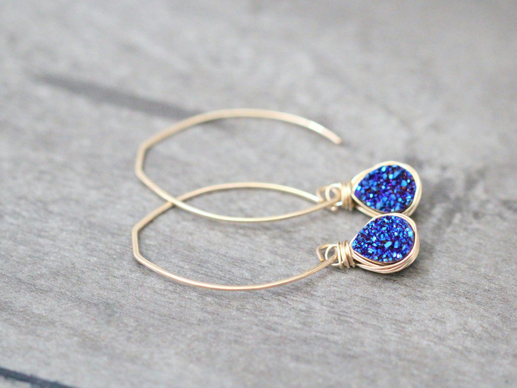 Linear Druzy Drops - Inkwell