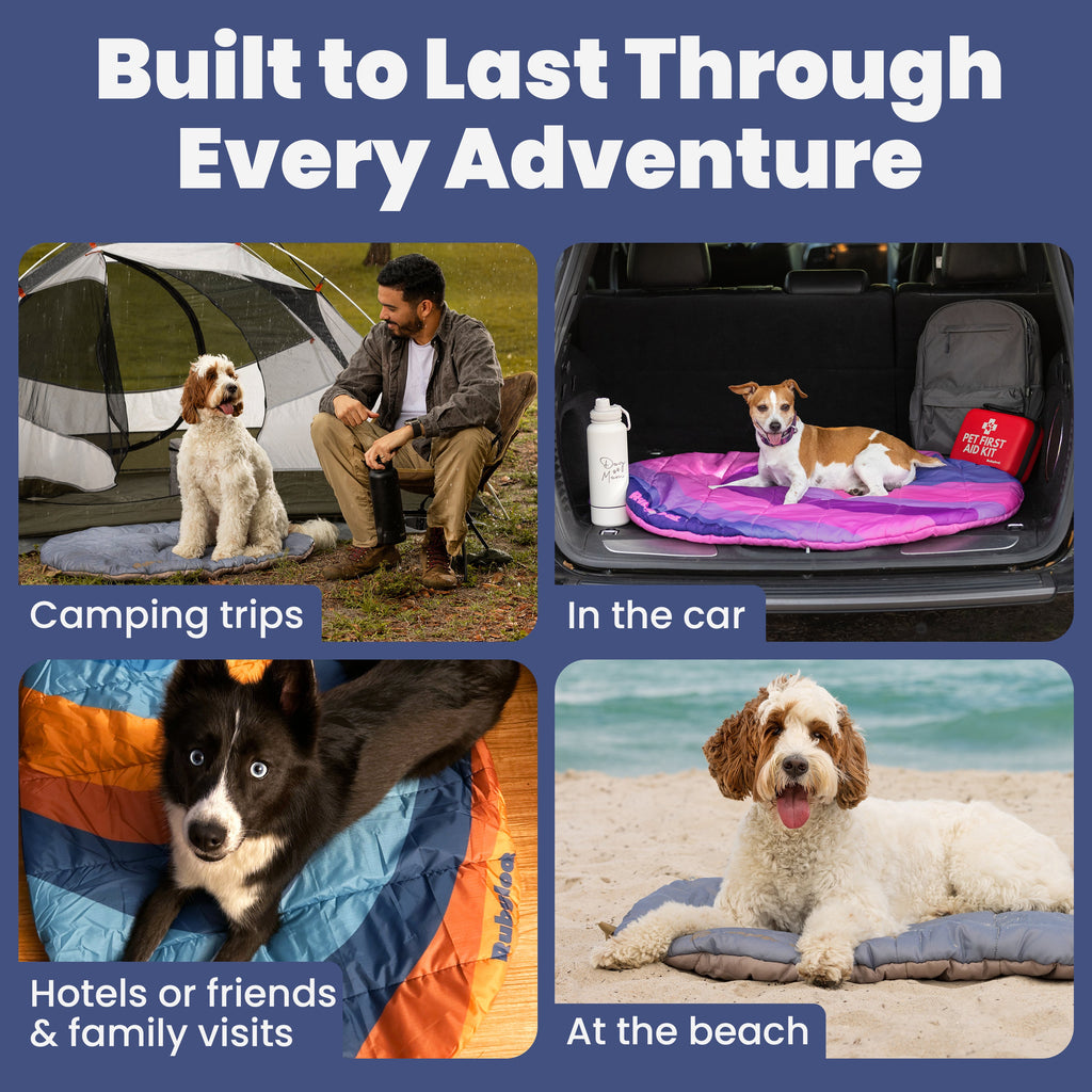 Rubyloo Travel Dog Bed - Foldable & Packable for Travel, Road Trip, Camping