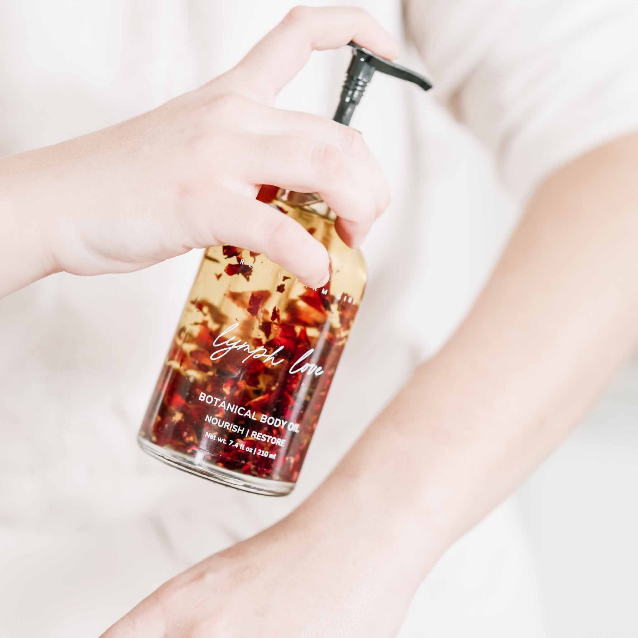 Pretty Farm Girl Lymph Love Body Oil for Massage