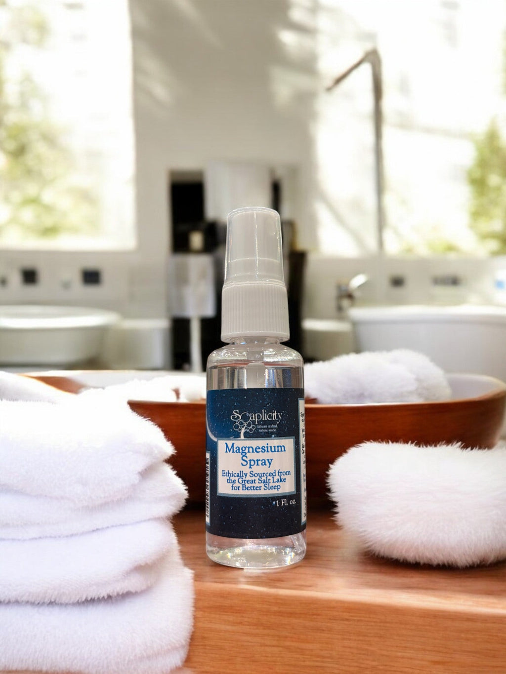 Soaplicity Magnesium Oil Spray - Natural Sleep Aid & Muscle Recovery, 1 oz