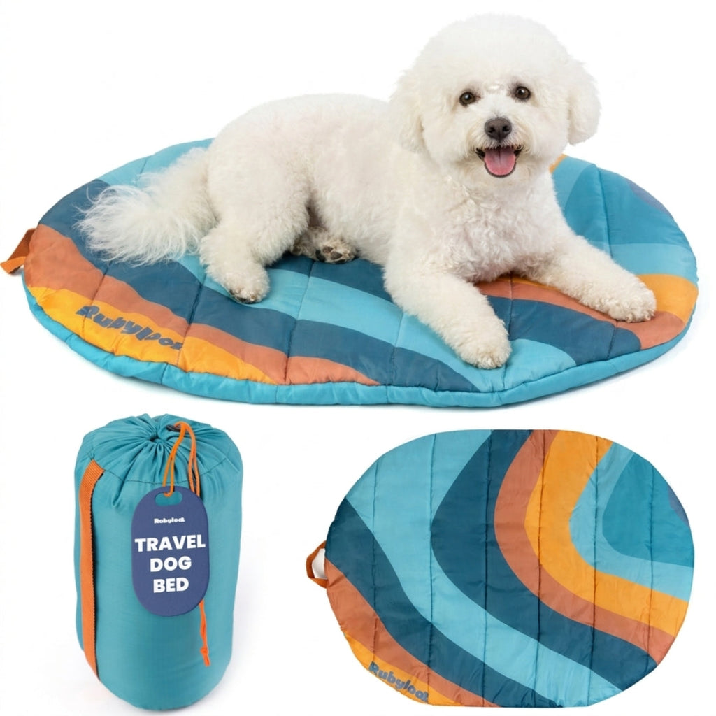 Rubyloo Travel Dog Bed - Foldable & Packable for Travel, Road Trip, Camping