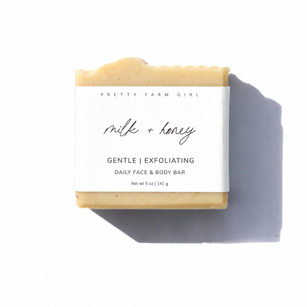Pretty Farm Girl Fragrance Free Handmade Tallow + Goat Milk Soap Bar Trio