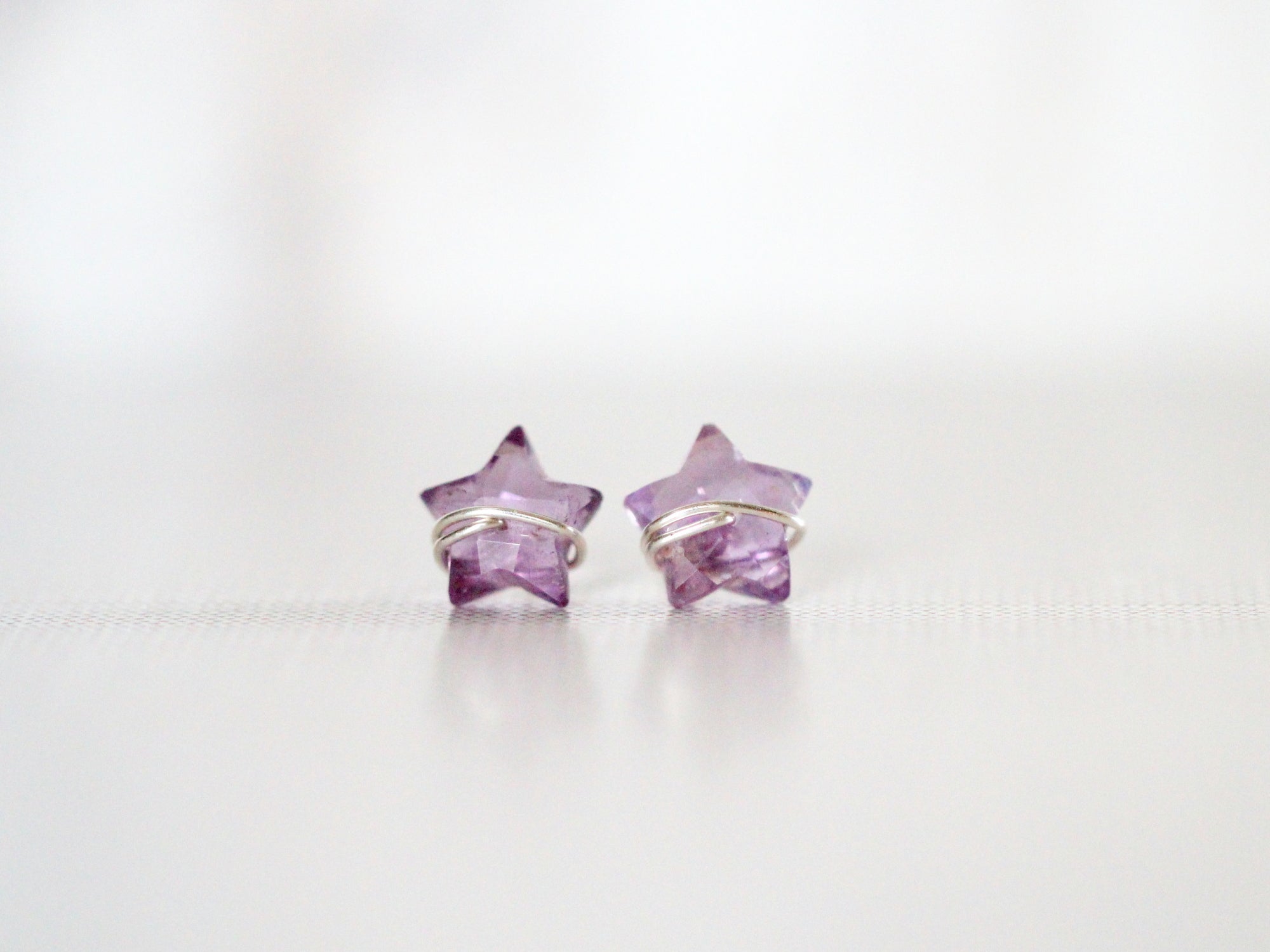 Moonbeam & Stardust Studs - Amethyst