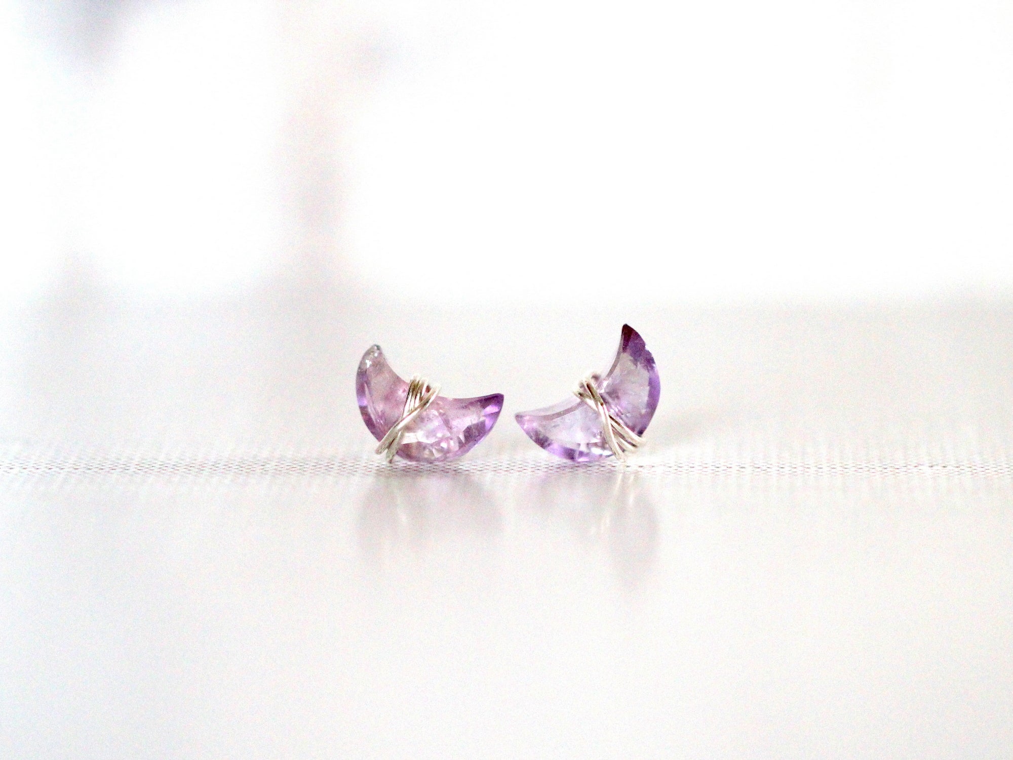 Moonbeam & Stardust Studs - Amethyst