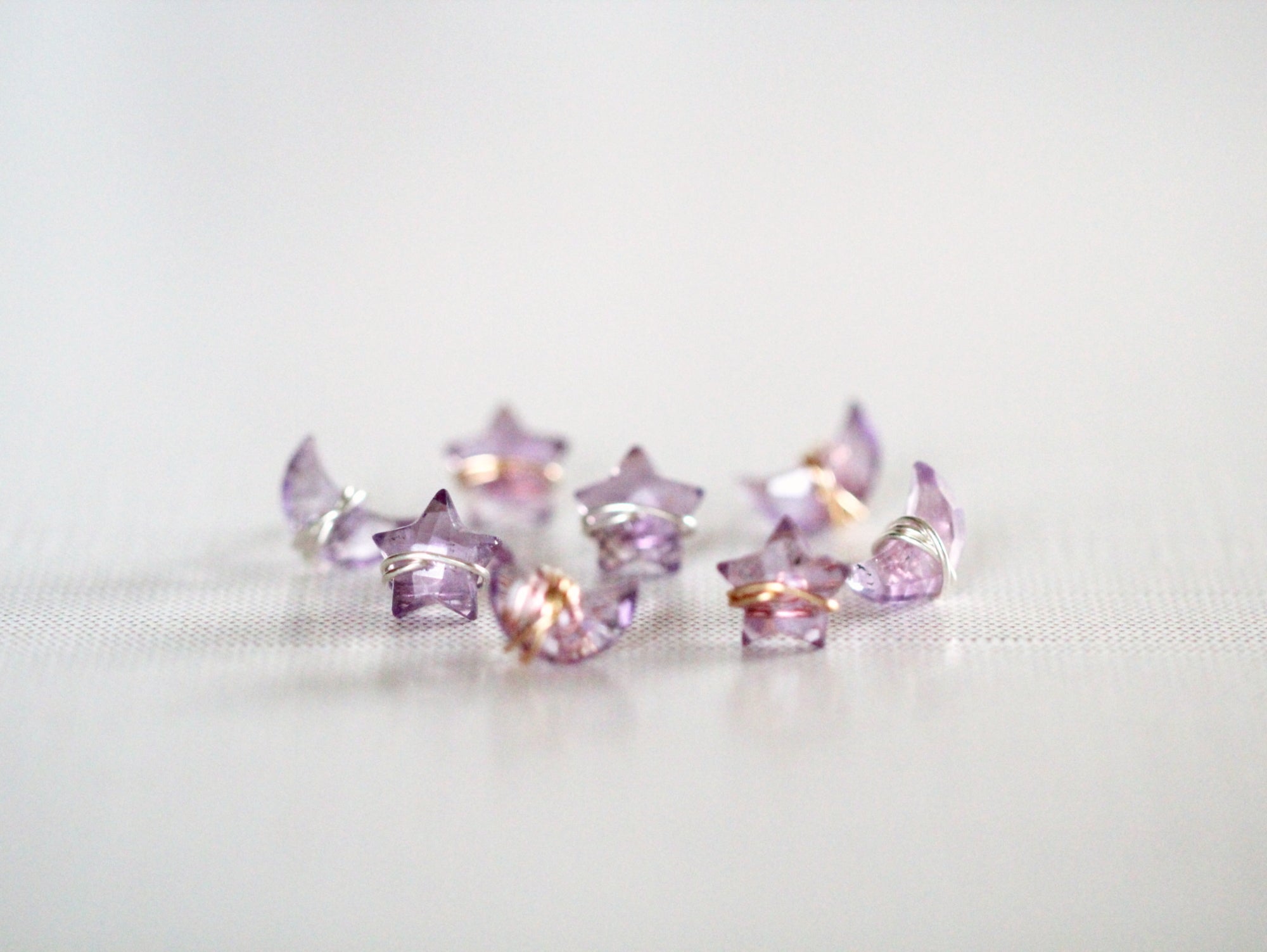 Moonbeam & Stardust Studs - Amethyst