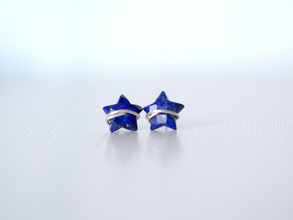 Moonbeam & Stardust Studs - Lapis