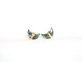 Moonbeam Studs - Moss Agate