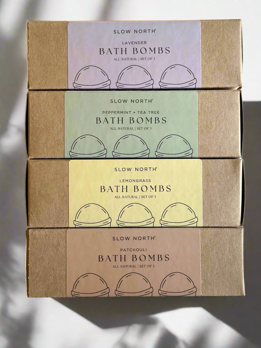 Slow North Natural Bath Bomb Set - Lemongrass (Set of 3)