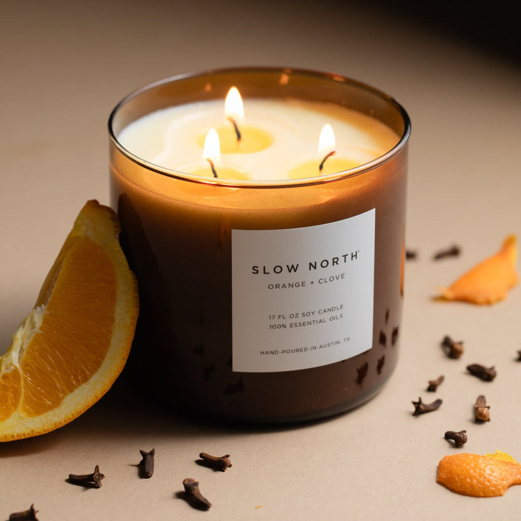 Slow North Orange + Clove - Signature 3-Wick Candle