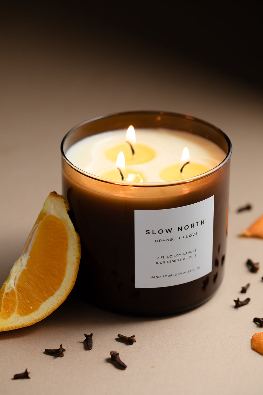Slow North Orange + Clove - Signature 3-Wick Candle