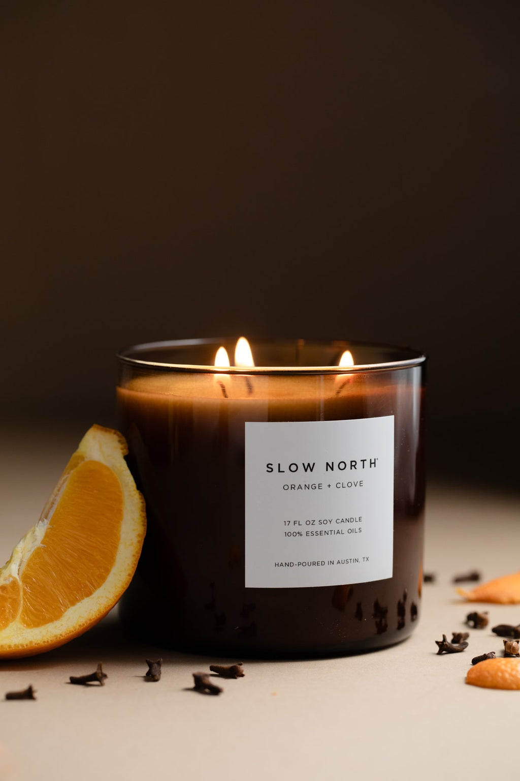 Slow North Orange + Clove - Signature 3-Wick Candle