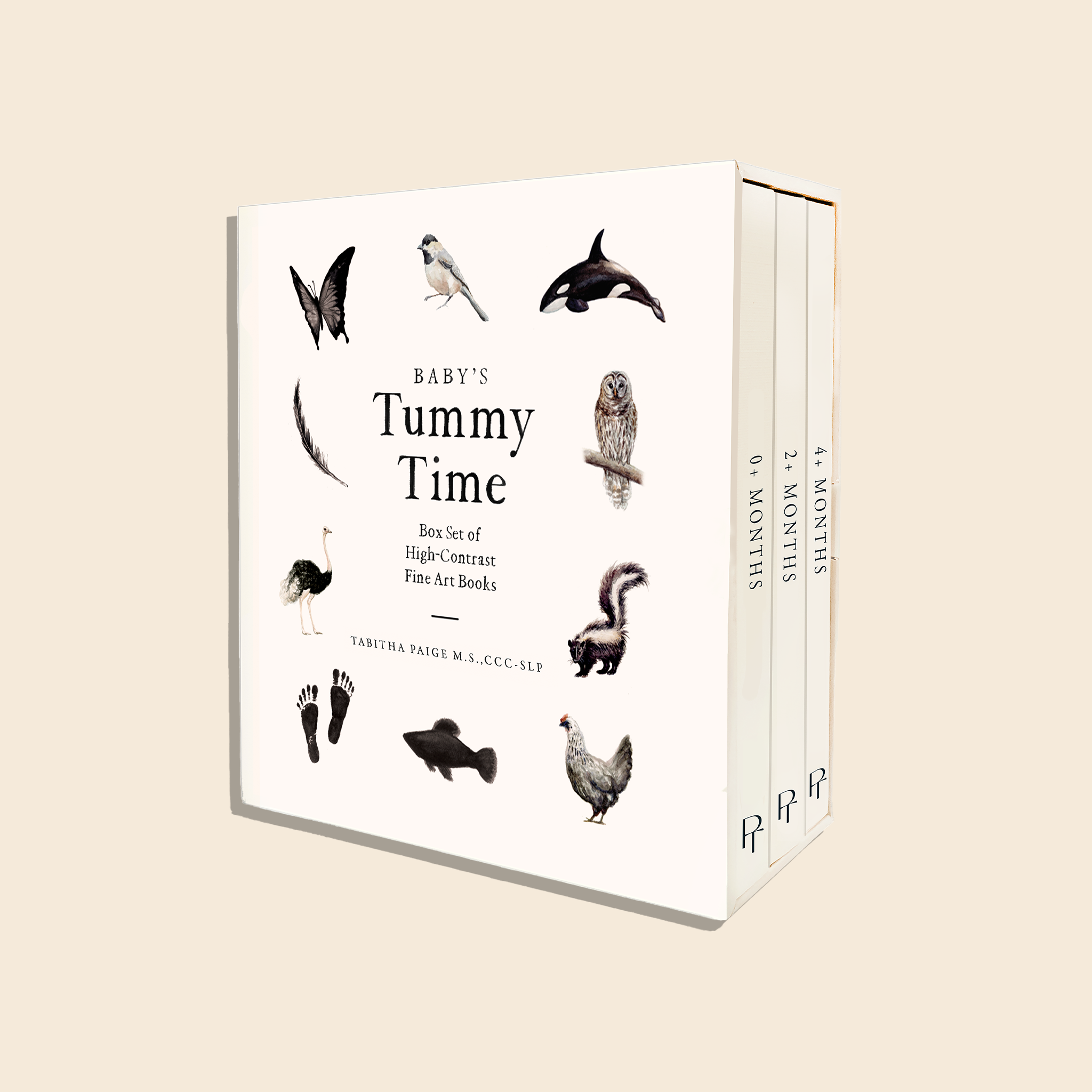 Baby's Tummy Time Book Box Set: 3 High-Contrast Accordion Board Books for Newborn Visual Development