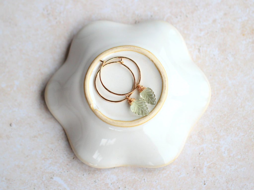 Palm Hoops - Prasiolite