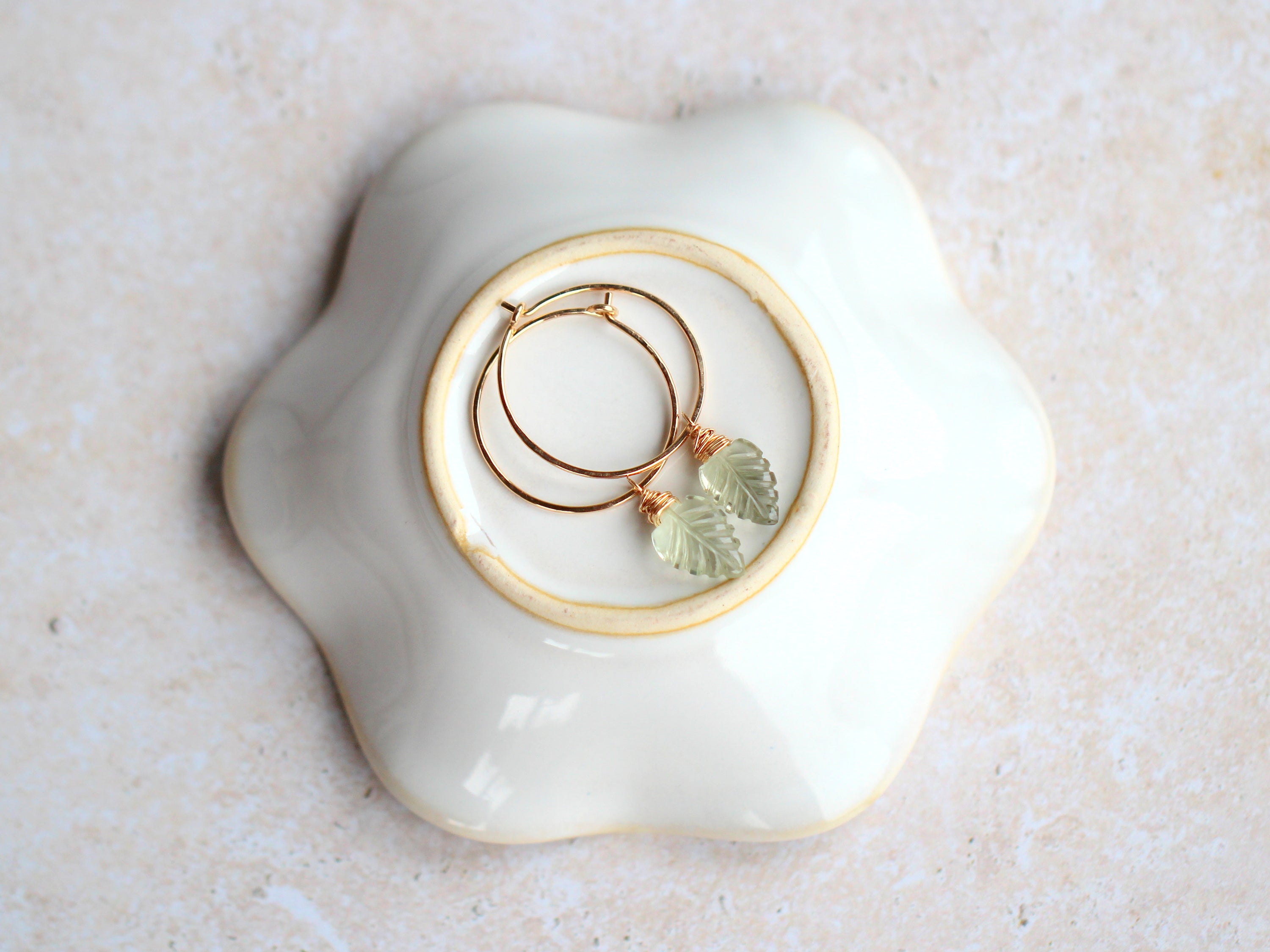 Palm Hoops - Prasiolite