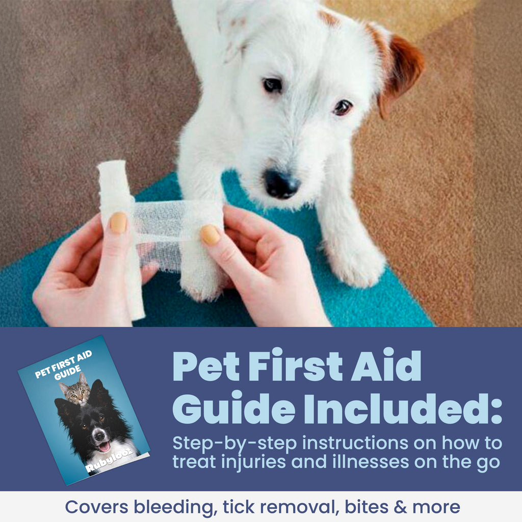 Rubyloo Pet First Aid Kit for Dogs & Cats with Vet-Approved Essentials