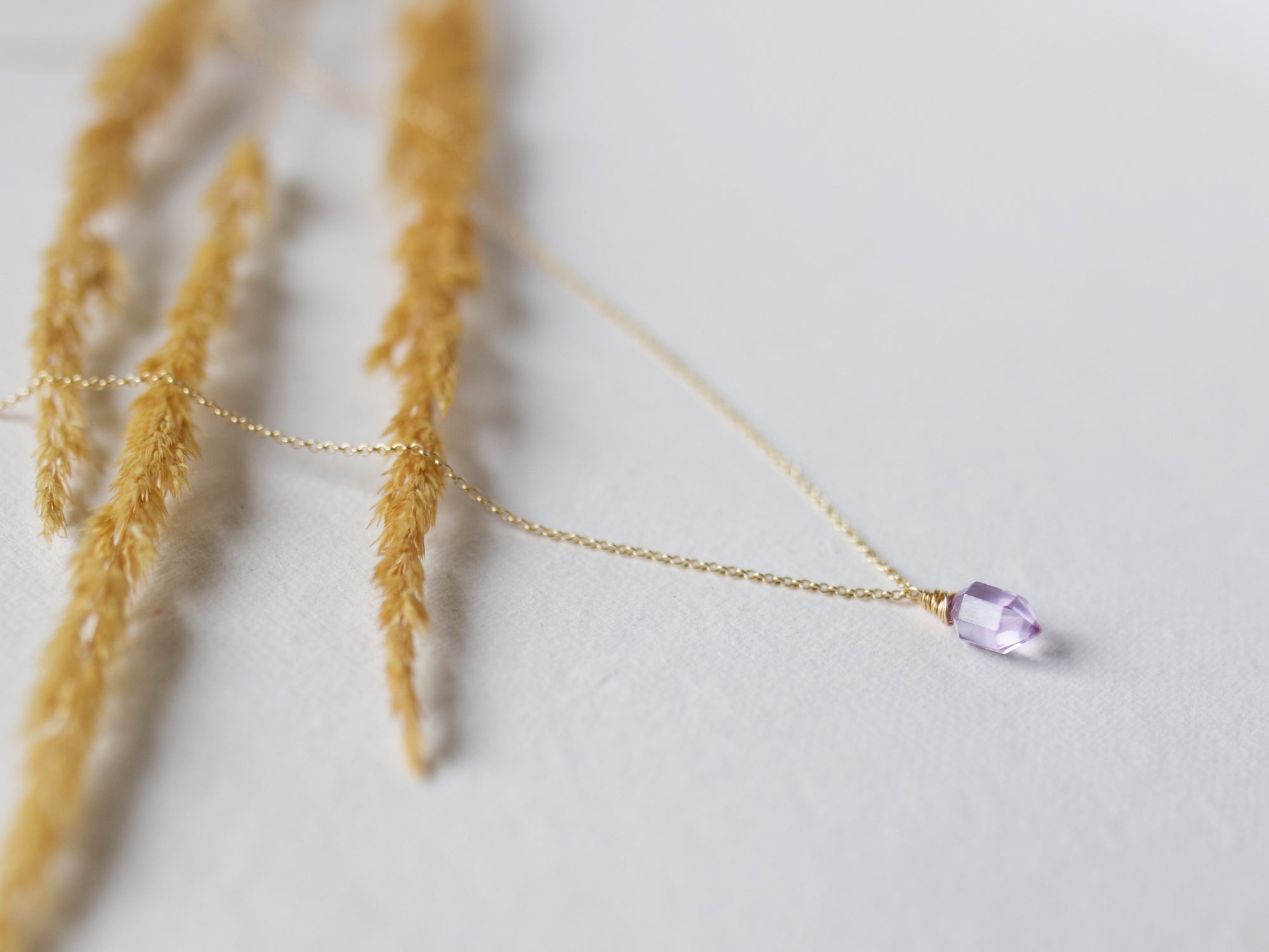 Pike Necklace - Pink Amethyst