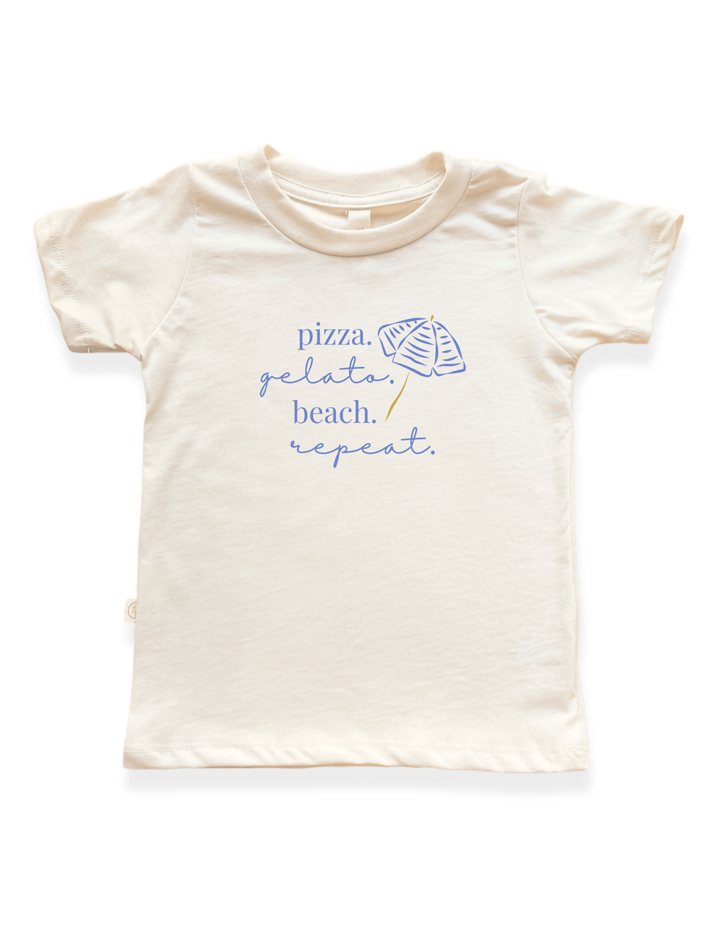 Pizza Gelato Beach Organic Kids T-shirt