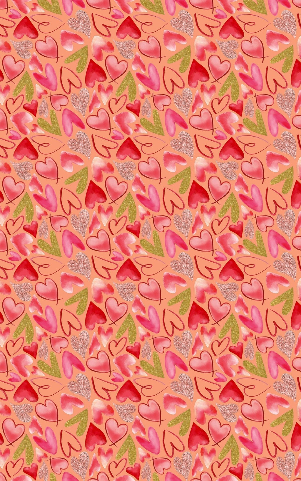 Mixed Hearts Light Salmon