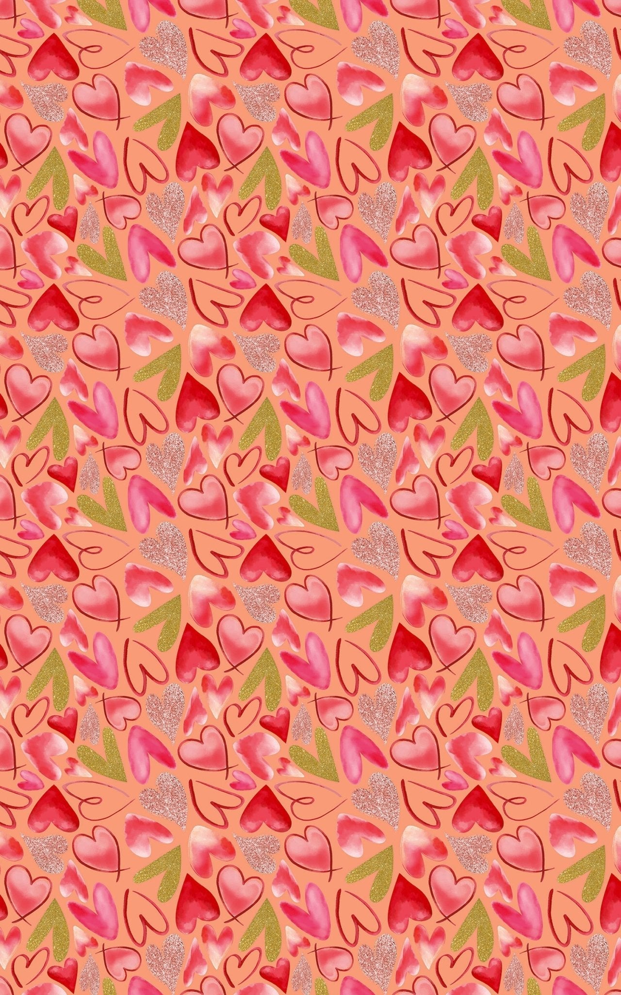 Mixed Hearts Light Salmon