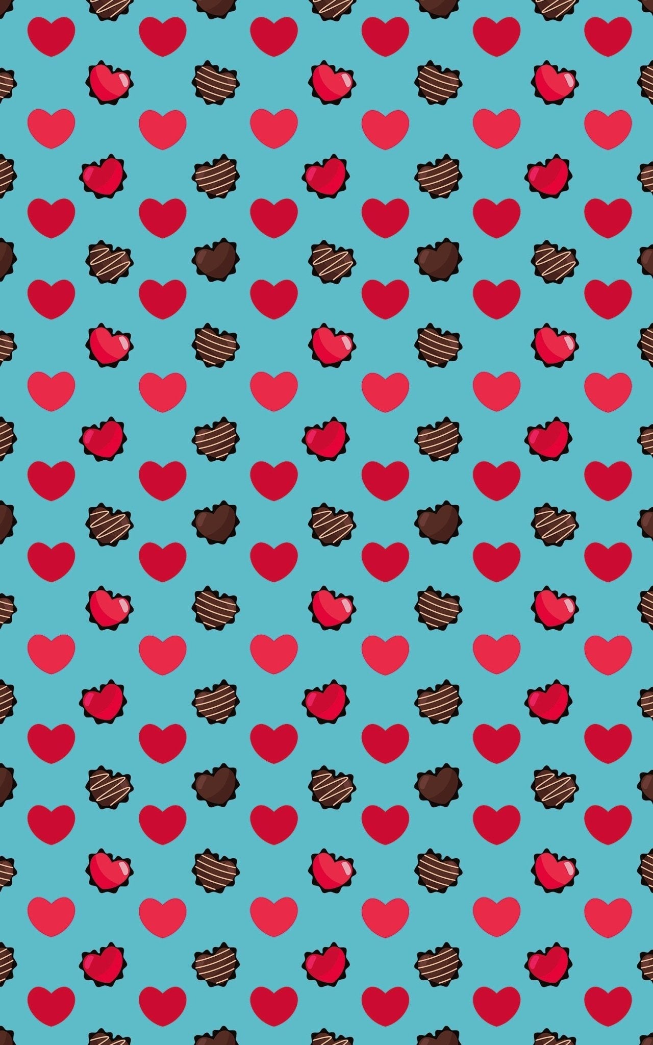 Hearts Choco Blue