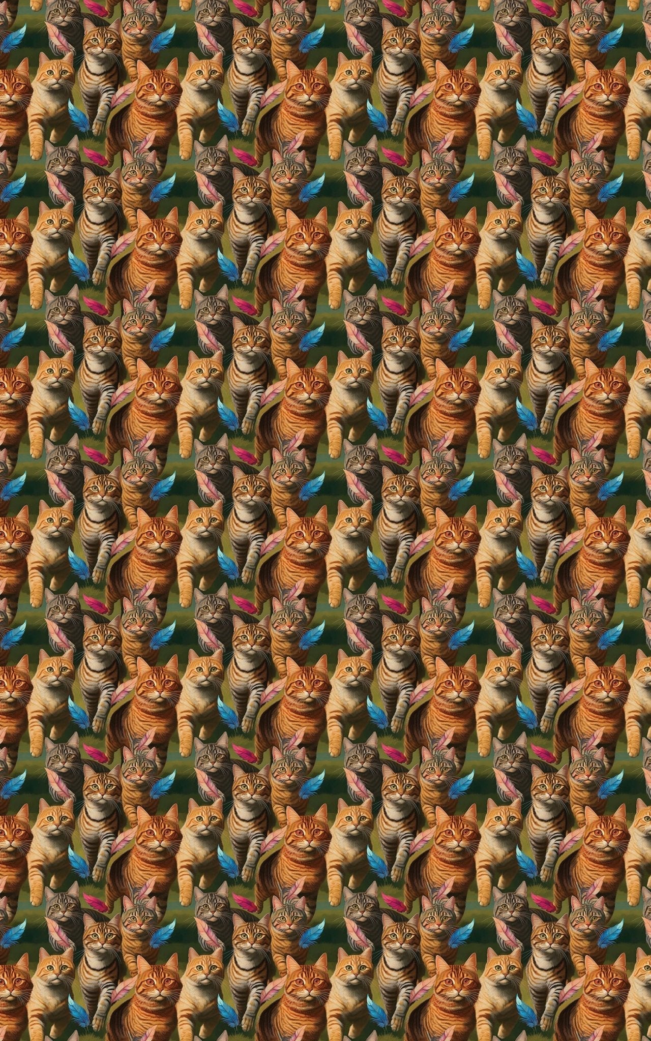 Tabby Cat Chasing