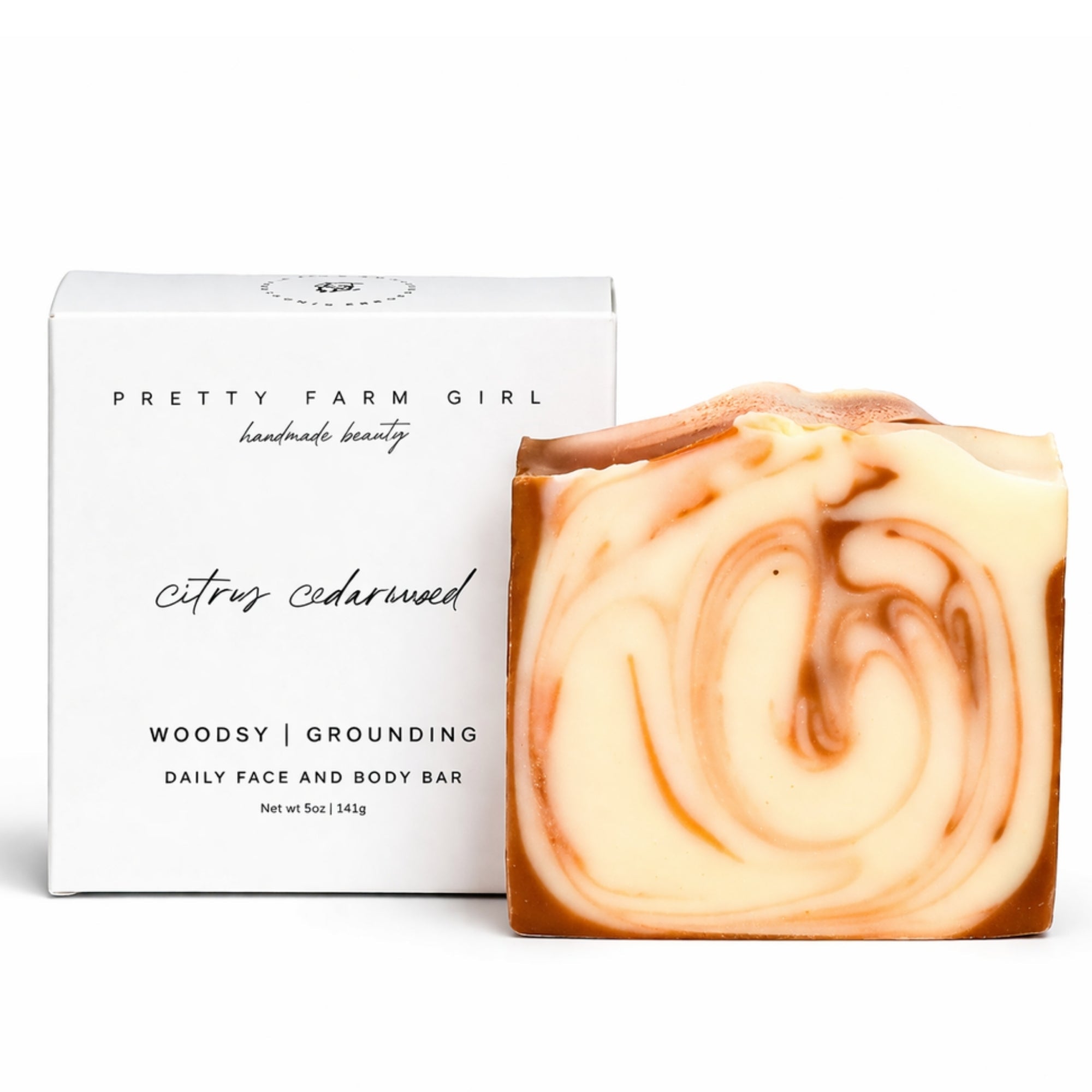 Pretty Farm Girl Citrus Cedarwood Handmade Tallow and Goat Milk Soap Bar