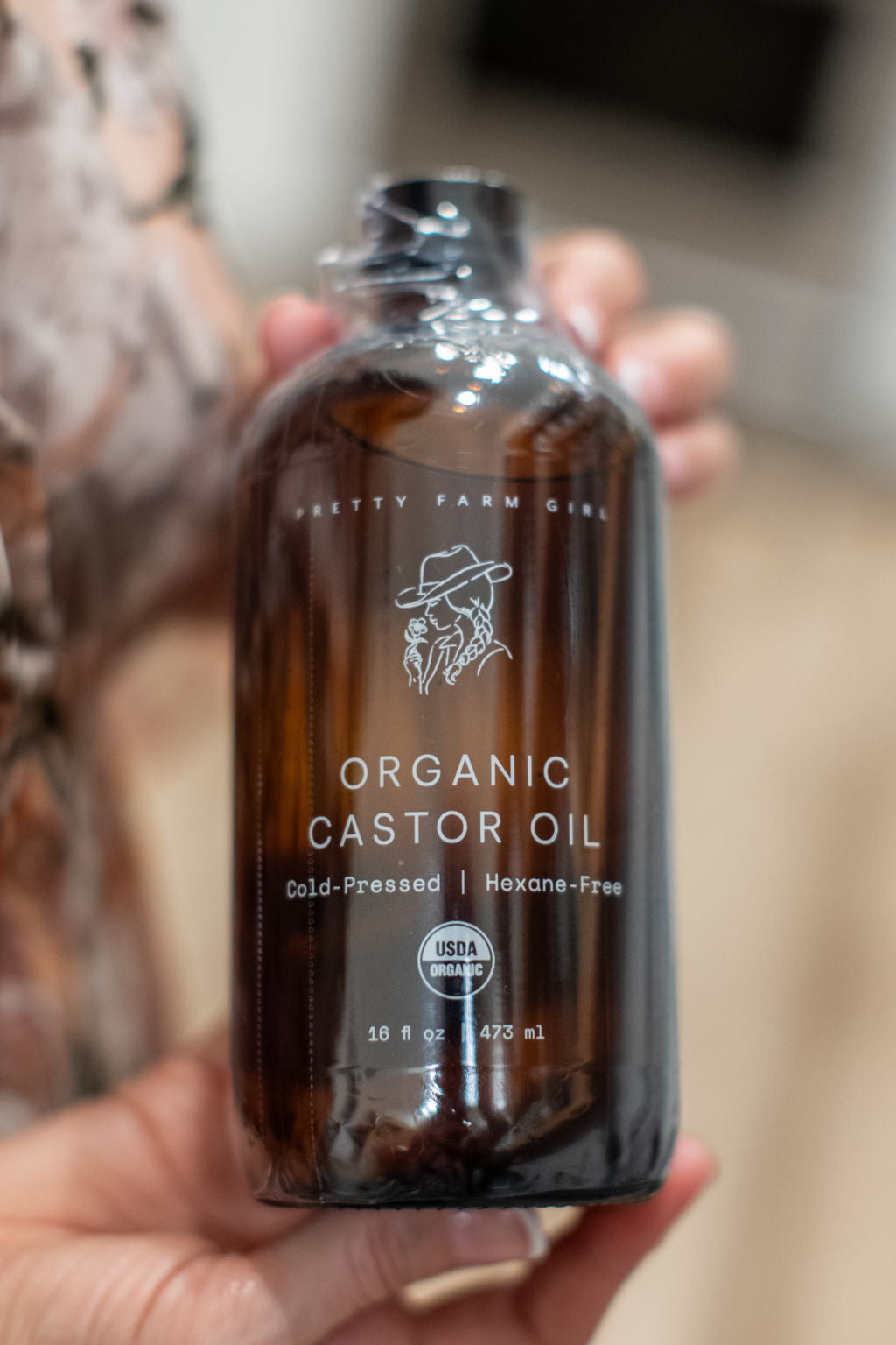 Pretty Farm Girl Organic Pure Castor Oil + Cloth Pack Bundle