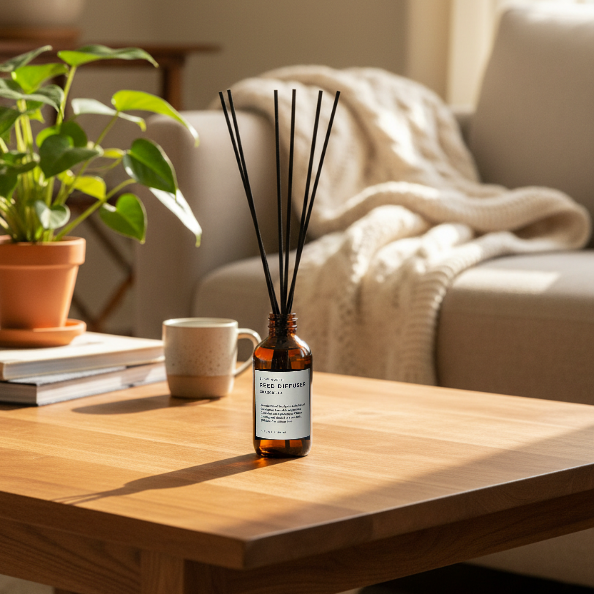 Slow North Shangri-La - Reed Diffuser (Eucalyptus + Lavender + Lemongrass)