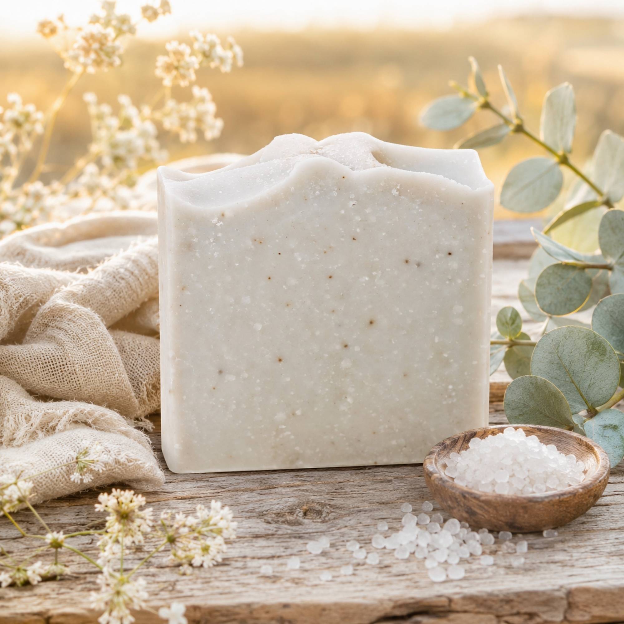 Pretty Farm Girl Salt + Sea Bar Handmade Tallow and Goat Milk Soap Bar