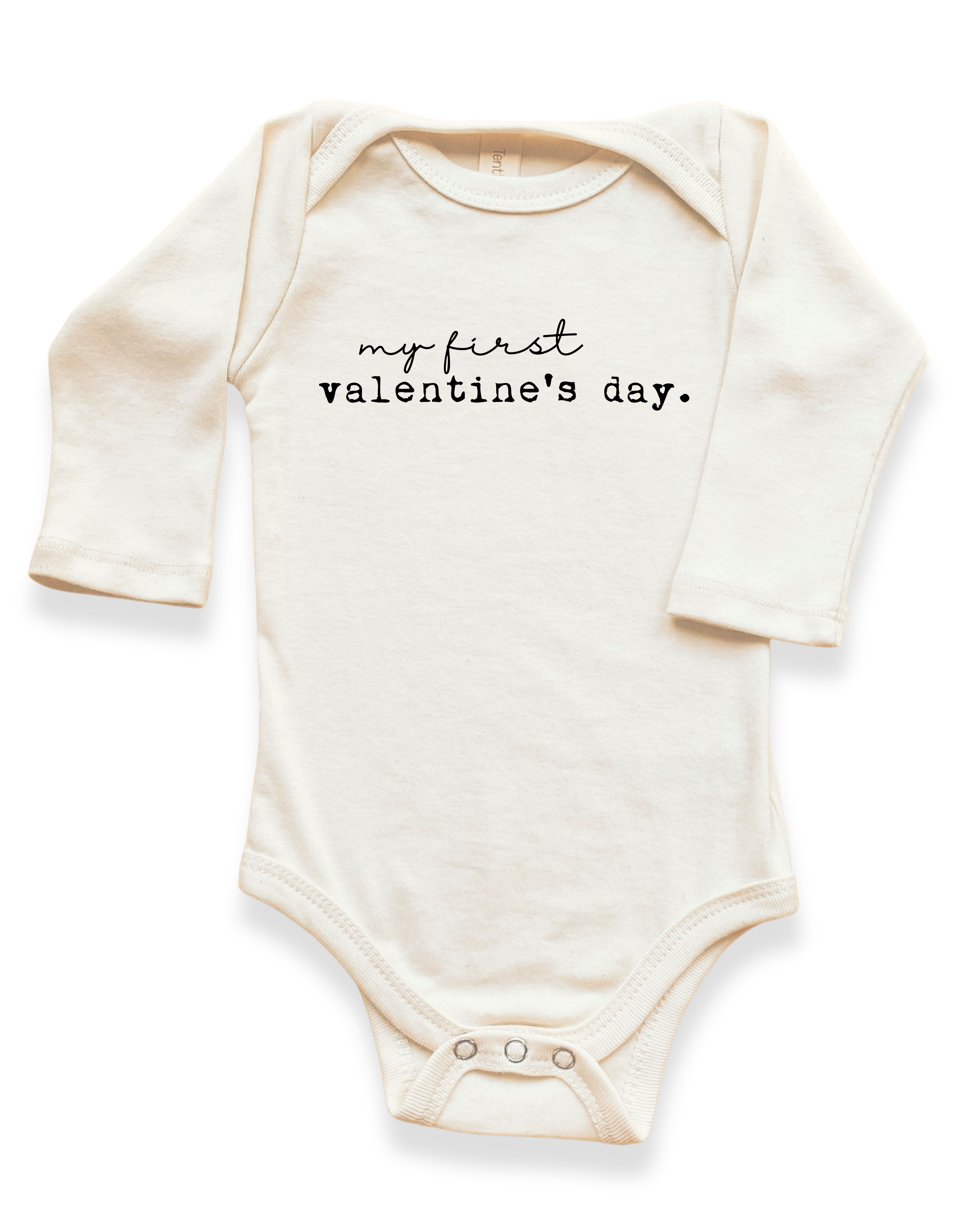 My First Valentine's Day Organic Baby Bodysuit Long Sleeve