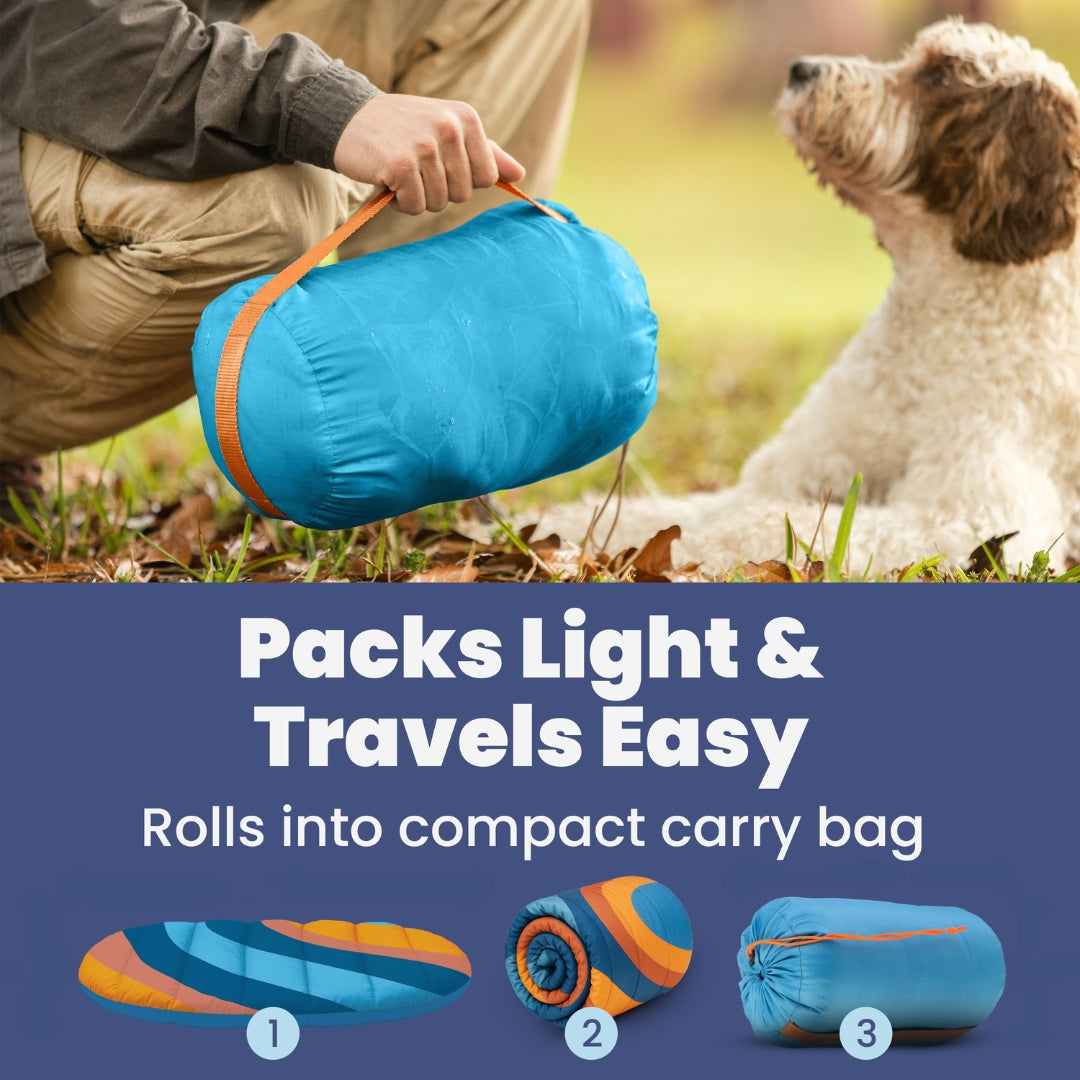 Rubyloo Travel Dog Bed - Foldable & Packable for Travel, Road Trip, Camping