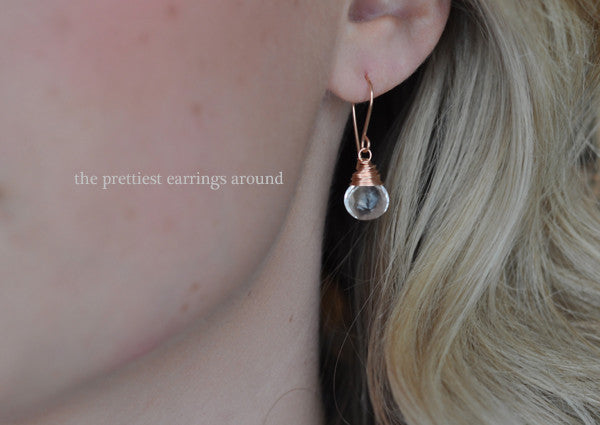 Crystal Quartz Dangle Earrings - Vow