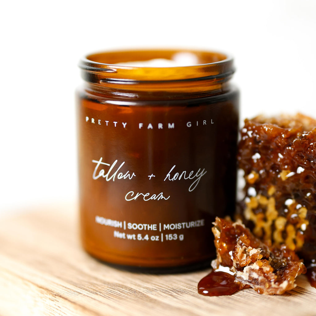 Pretty Farm Girl Fragrance Free Tallow + Honey Cream for Sensitive Skin