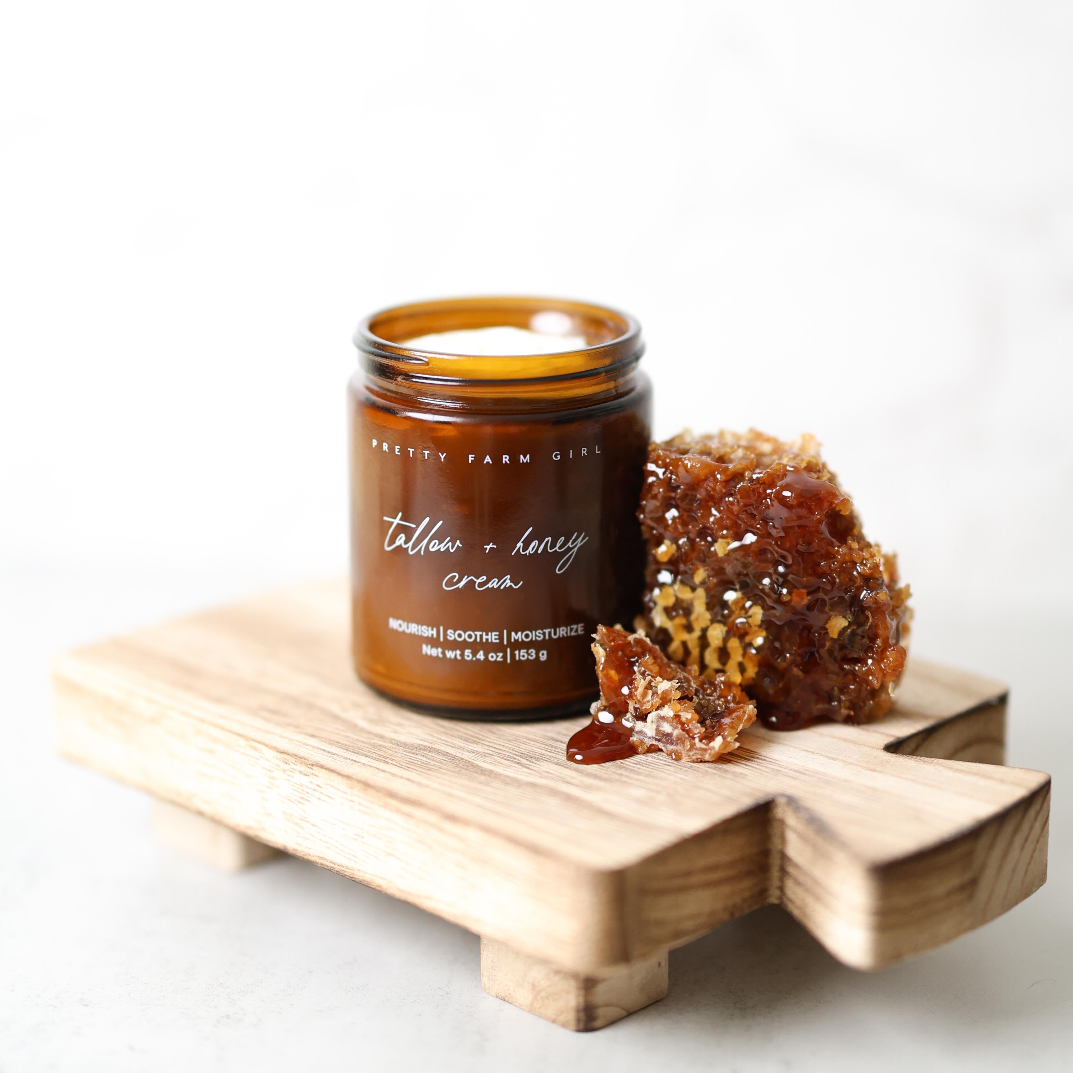 Pretty Farm Girl Fragrance Free Tallow + Honey Cream for Sensitive Skin