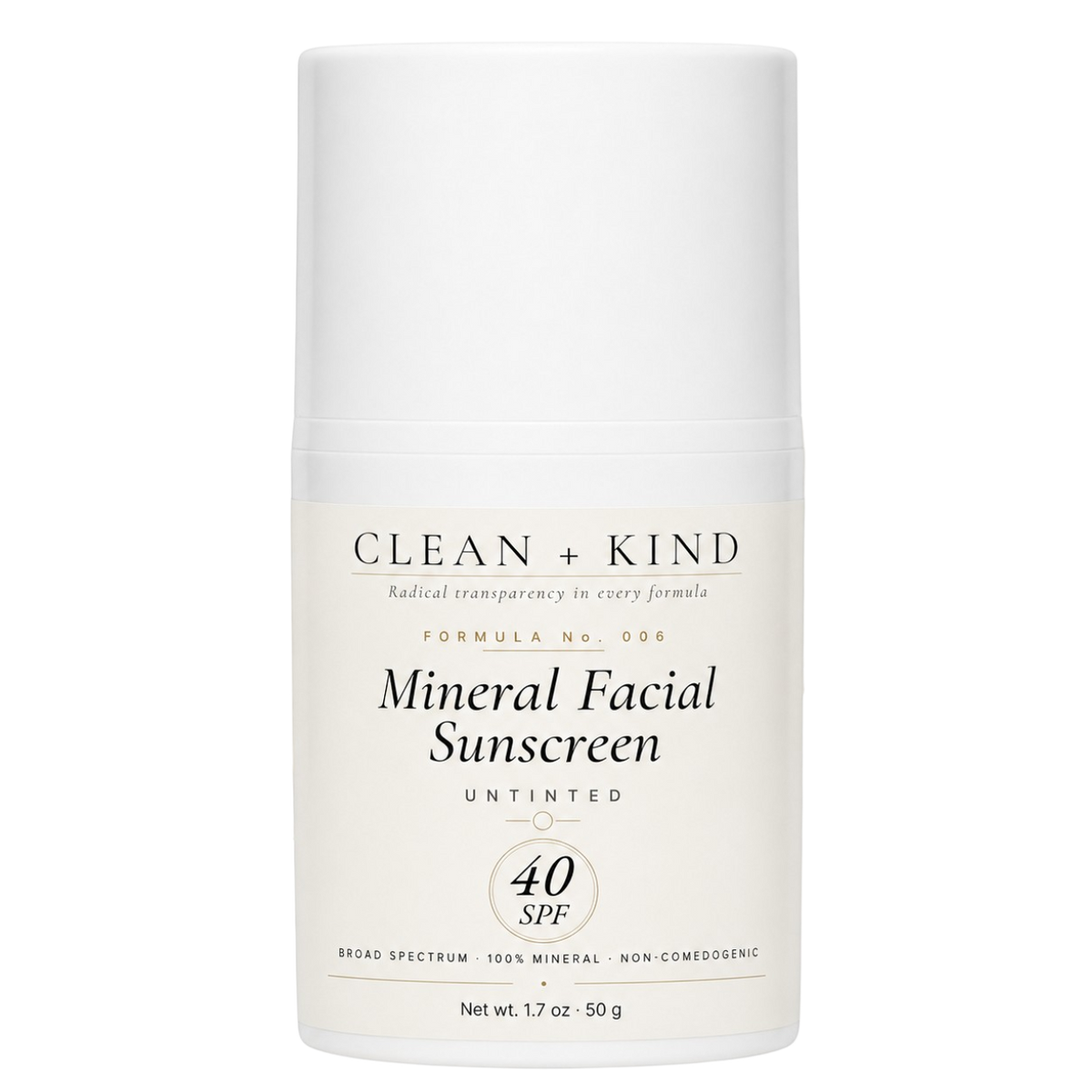 Clean + Kind Daily Moisturizing Sunscreen – SPF 40