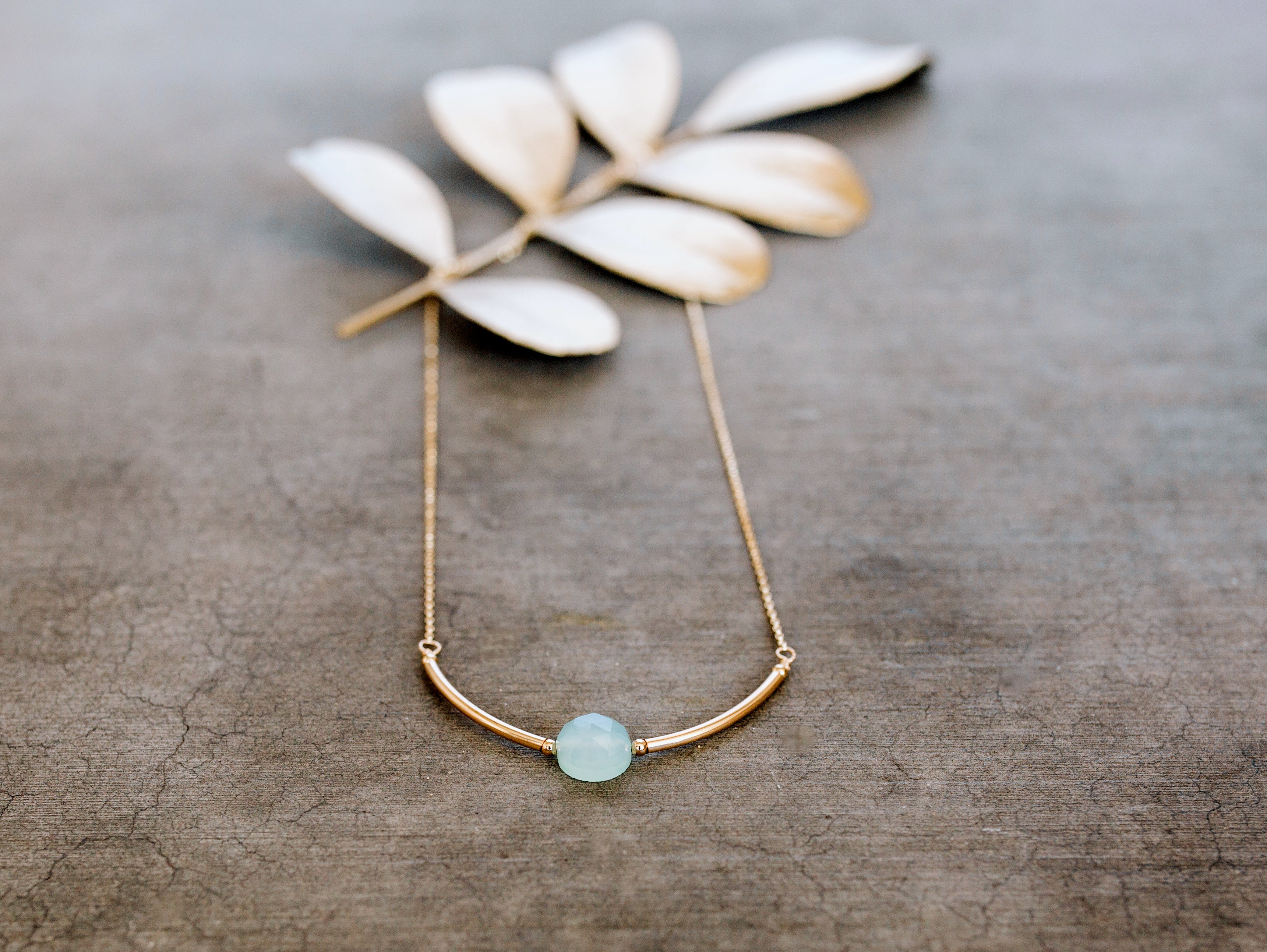 Luna Necklace - Chalcedony