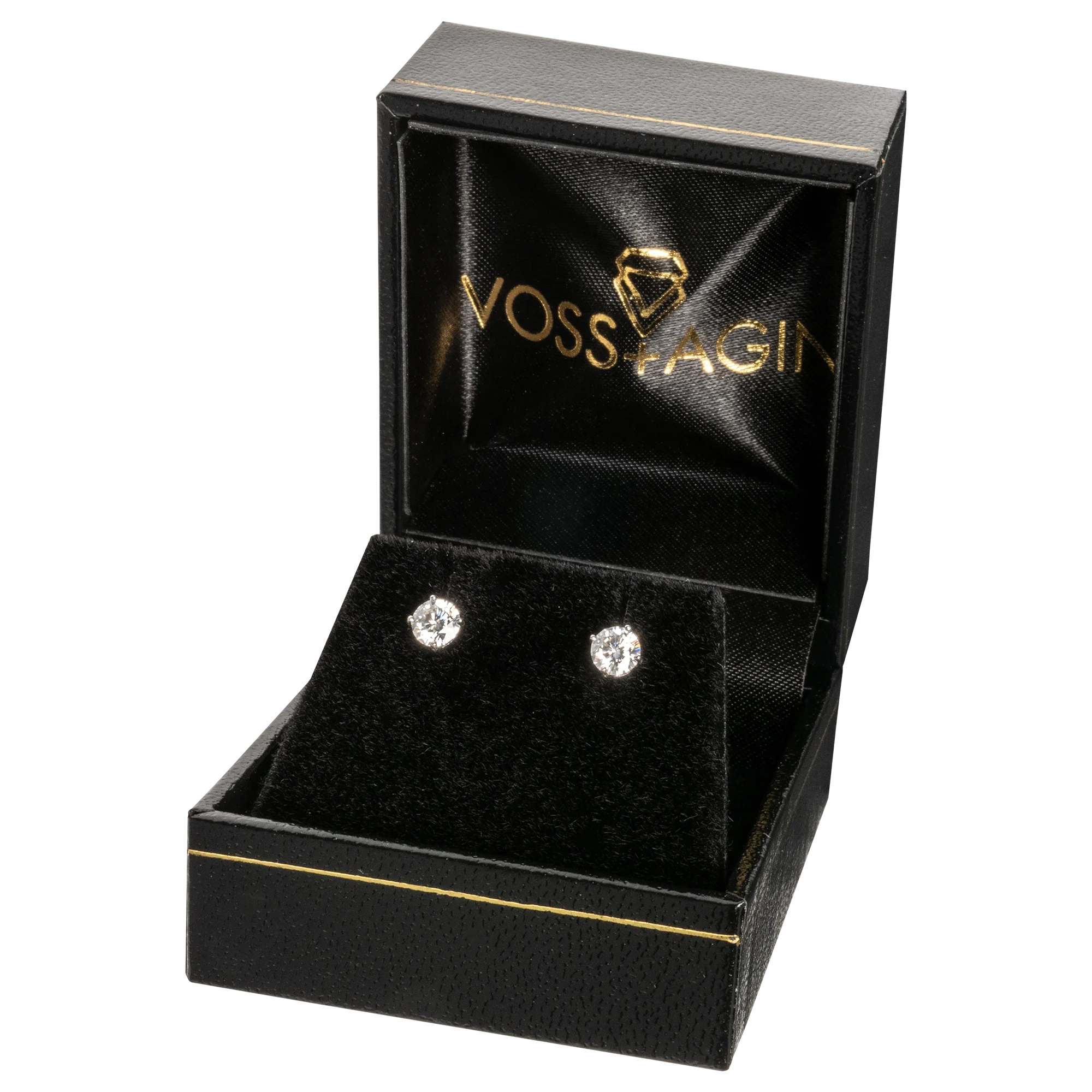 1.50 CTW Certified Genuine Moissanite Stud Earrings – DEF Color, IF–VS1 Clarity, 14k Gold Over Sterling Silver