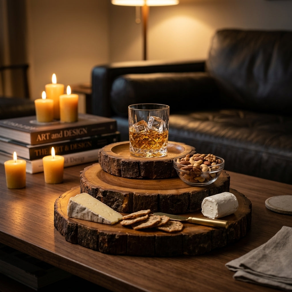 Round Tree Mango Wood Platter Set of 3
