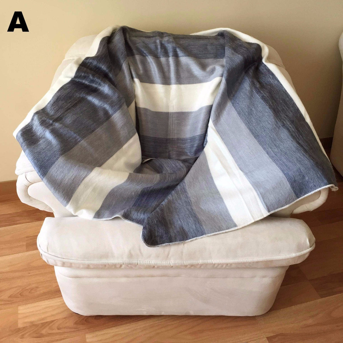 Purely Alpaca -Alpaca Bed Blanket - Striped