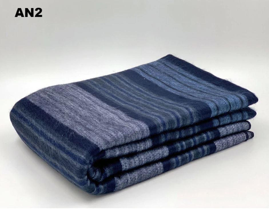 Purely Alpaca -Alpaca Bed Blanket - Striped