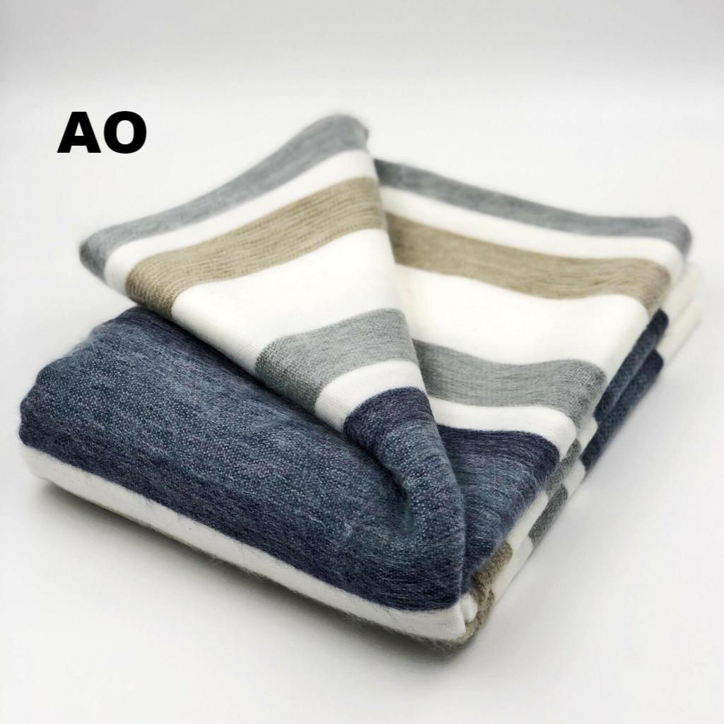 Purely Alpaca -Alpaca Bed Blanket - Striped