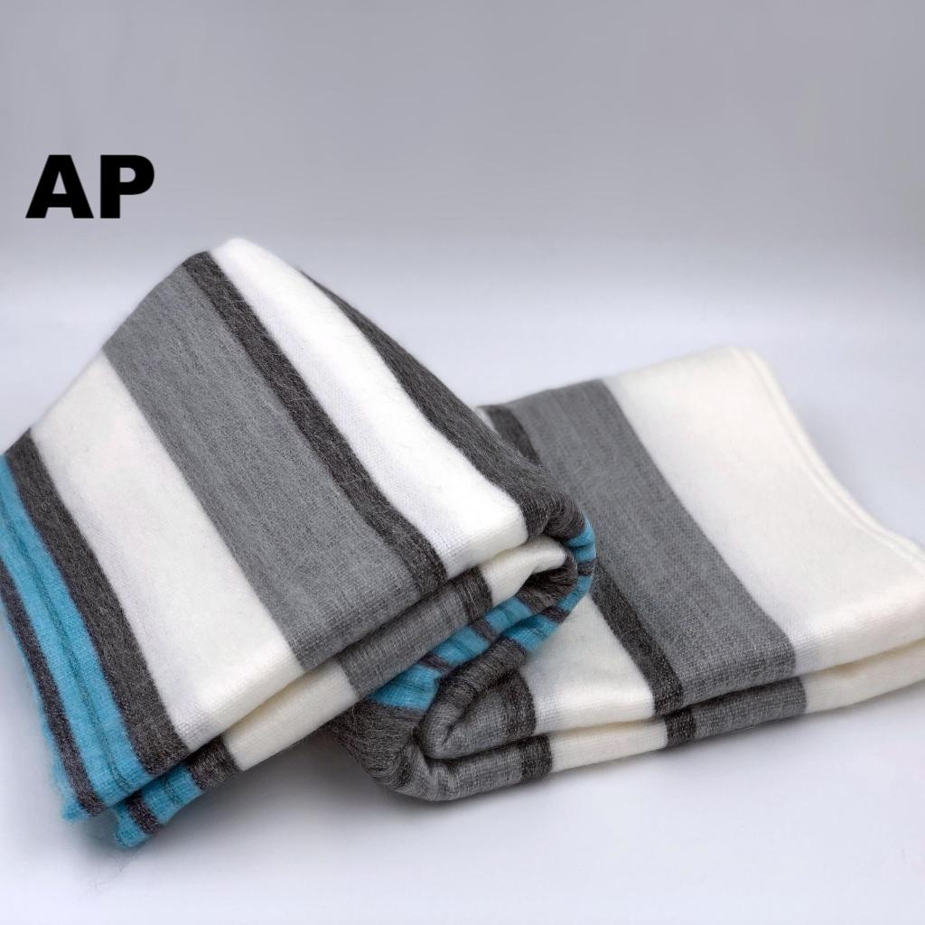 Purely Alpaca -Alpaca Bed Blanket - Striped