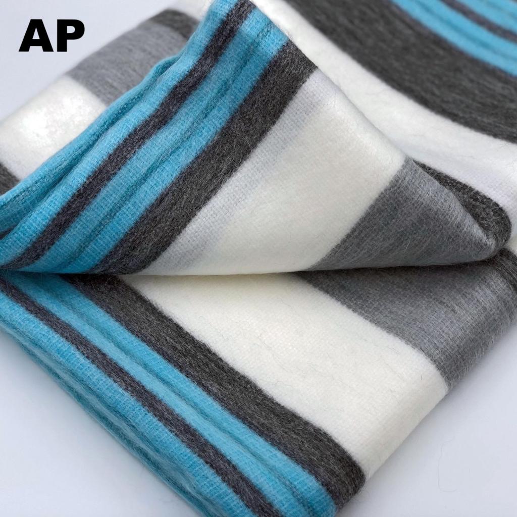Purely Alpaca -Alpaca Bed Blanket - Striped